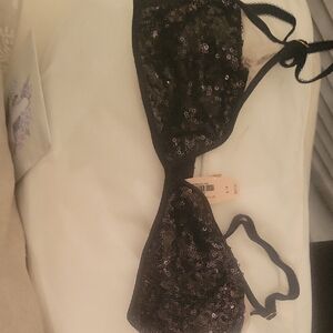 Victoria's Secret Black Sequin Bra